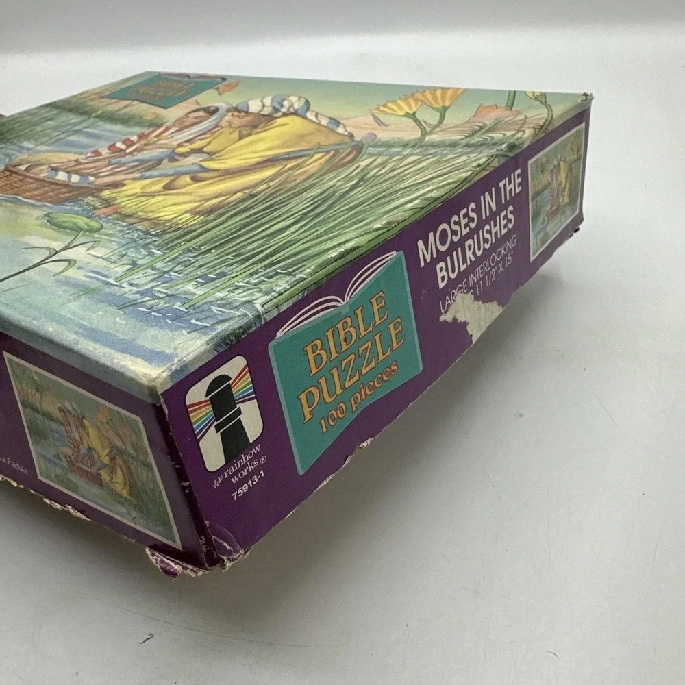 Bible Puzzle 100 Pieces Moses In The Bulrushes Vintage 108 Pieces  1987